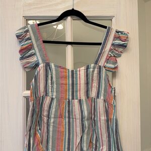 SHEIN Multicolor Striped Ruffle-Strap Camisole